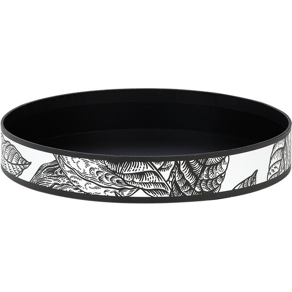 Bandeja cartão redonda PRESTIGIO CACAU branco/preto