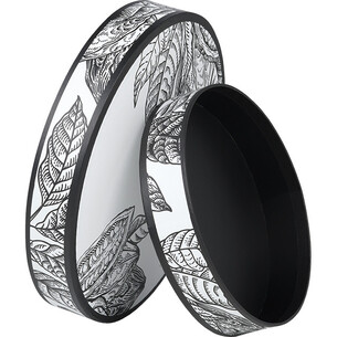 Corbeille carton ronde PRESTIGE CACAO blanc/noir-Les... 2