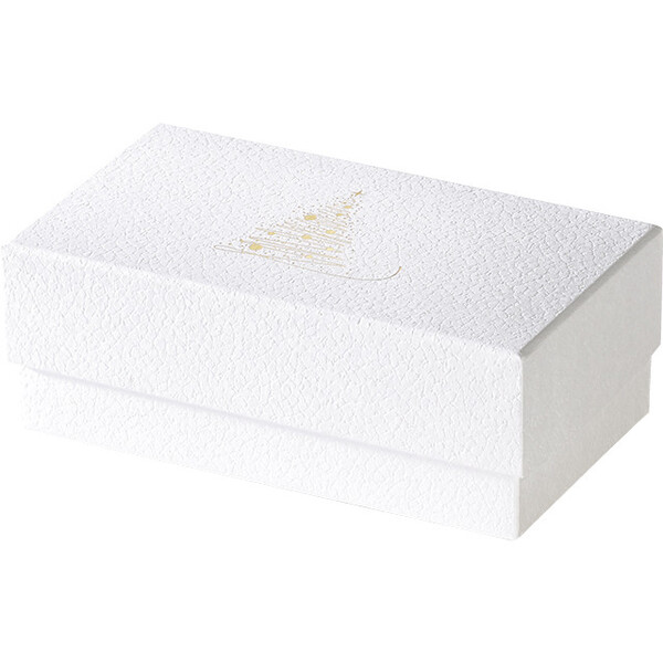 Box cardboard chocolates GOLDEN SPARKLES texture white/gold hot foil stamping 3 dividers gold