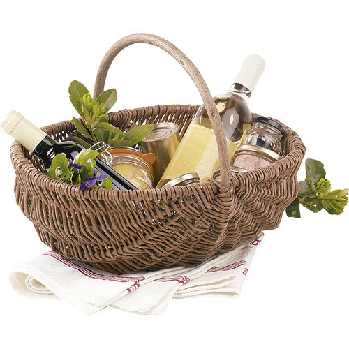 Cesta vime oval com alça