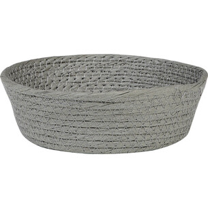Tray paper rope round grey