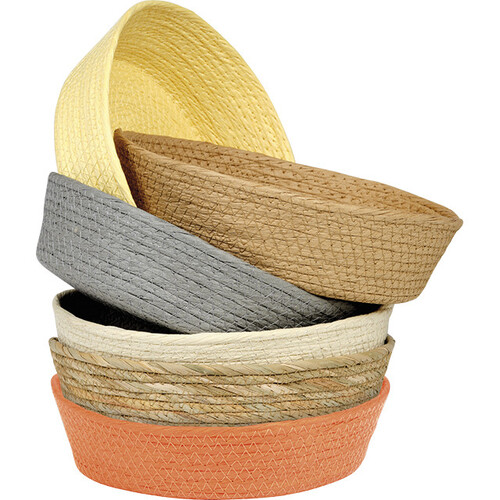 Tray paper rope round grey