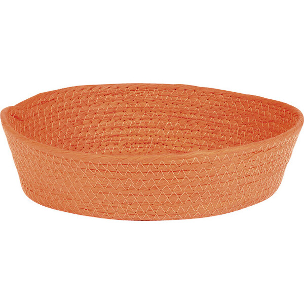 Corbeille corde de papier ronde orange