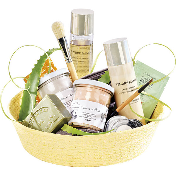 Corbeille corde de papier ronde jaune