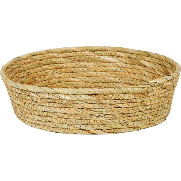 Corbeille jonc de mer ronde naturel