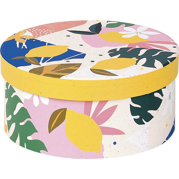 Box cardboard round CITRUS GARDEN