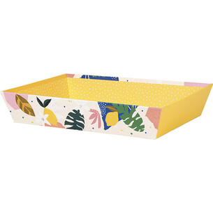 Corbeille carton rectangle JARDIN D'AGRUMES