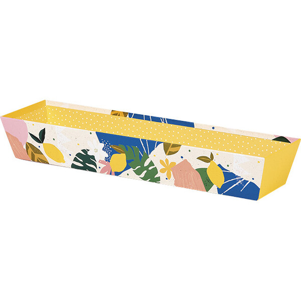 Corbeille carton rectangle JARDIN D'AGRUMES