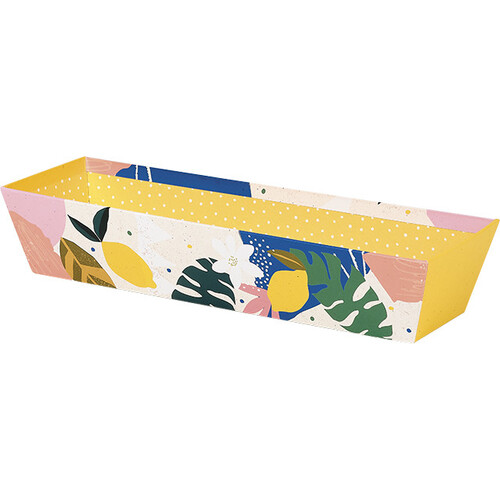 Corbeille carton rectangle JARDIN D'AGRUMES