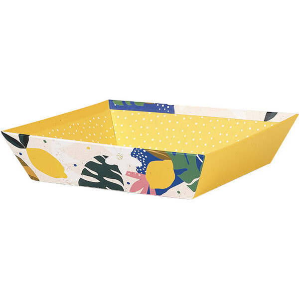 Corbeille carton carrée JARDIN D'AGRUMES