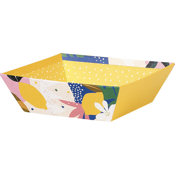 Bandeja cartão quadrada JARDIM DE CITRINOS