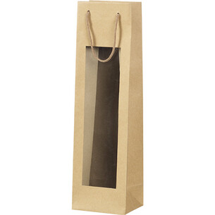 Bag Paper kraft 1 bottle PET window