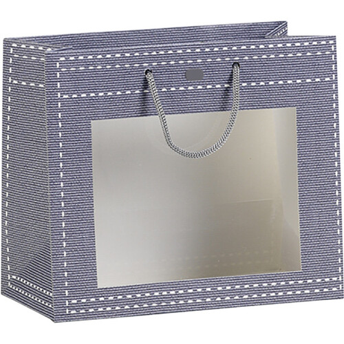 Bag paper PET window grey