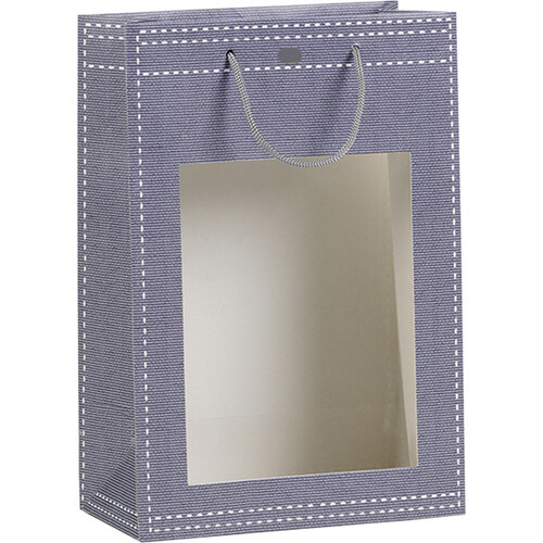 Bag paper PET window grey