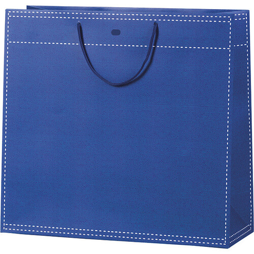 Saco de papel azul alças de cordão