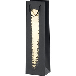 Bag Paper kraft 1 bottle black/gold
