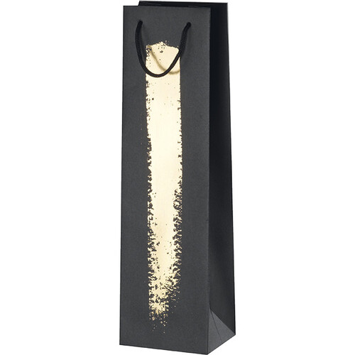 Bag Paper kraft 1 bottle black/gold
