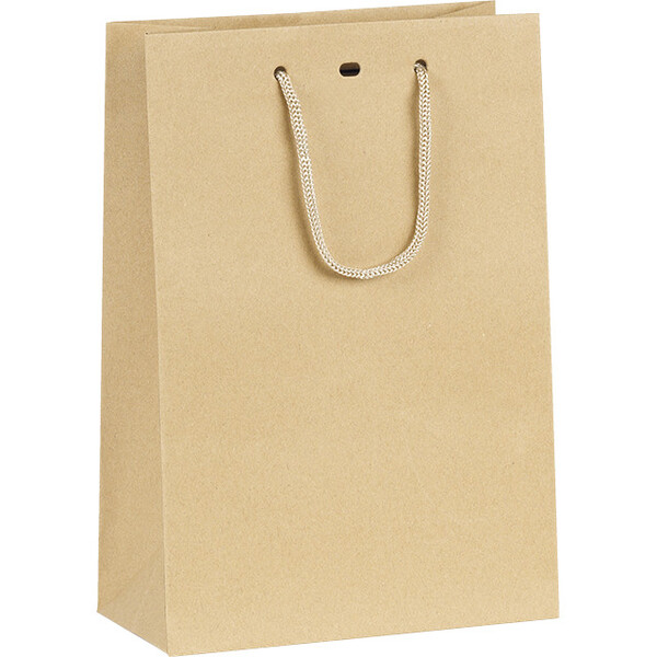 Bolsa papel kraft asas cordón ojal