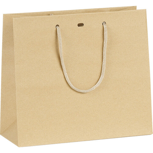 Bolsa papel kraft asas cordón ojal