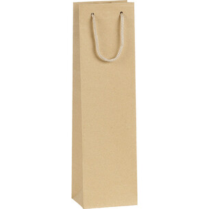 Bag Paper kraft 1 bottle cord handles eyelet