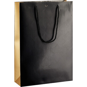 Sac papier 3 bouteilles cuivre/noir/vernis sélectif...