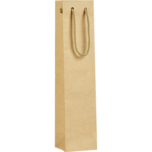 Saco papel kraft meia garrafa cordão