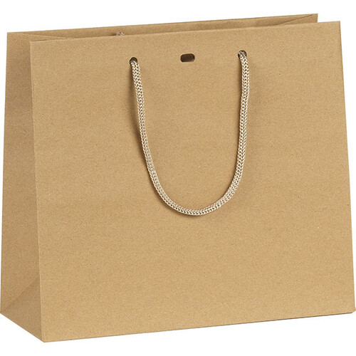 Bolsa papel kraft asas cordón ojal