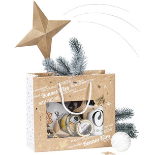 Bag paper MERRY CHRISTMAS kraft/white/gold hot foil... 2