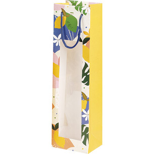 Bag paper 1 bottle CITRUS GARDEN cord handles blue eyelet