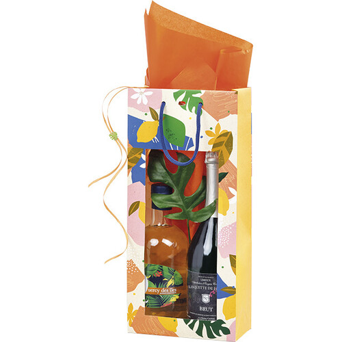 Sac papier 2 bouteilles JARDIN D'AGRUMES...