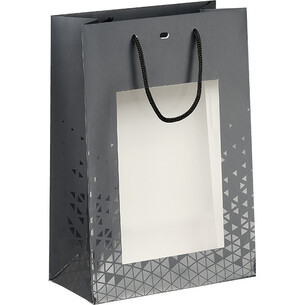Bag paper LIGHTS AND SHADOWS grey/UV printing PET window...