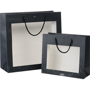 Bag paper LIGHTS AND SHADOWS grey/UV printing PET window... 2