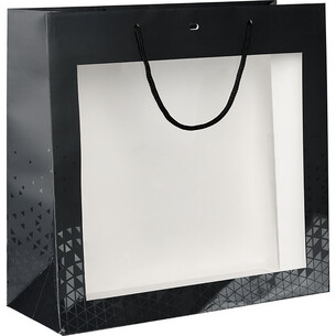 Bag paper LIGHTS AND SHADOWS grey/UV printing PET window...