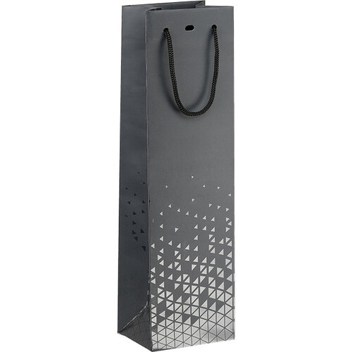 Bag paper 1 bottle LIGHTS AND SHADOWS grey/UV printing cord handles grey eyelet