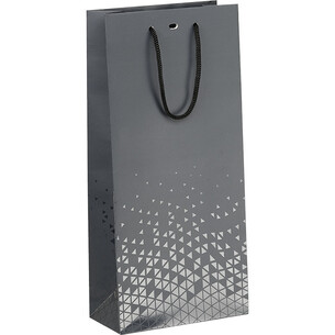 Bag paper 2 bottles LIGHTS AND SHADOWS grey/UV printing...