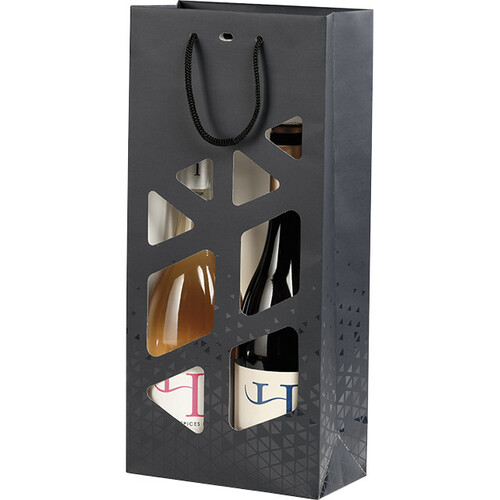 Sac papier 2 btls OMBRE ET LUMIERE gris/vernis...
