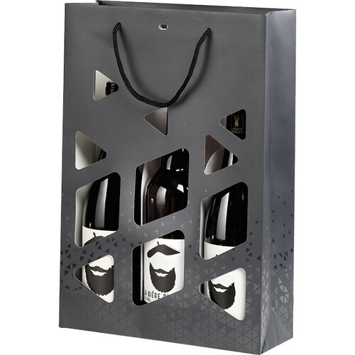 Sac papier 3 btls OMBRE ET LUMIERE gris/vernis...