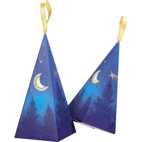 Cone paper STARRY NIGHT blue/gold hot foil...