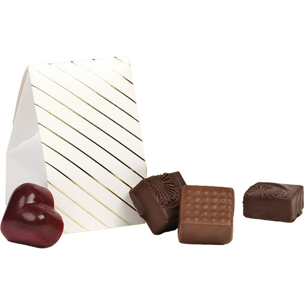 Estuche papel blanco estampación en caliente dorada