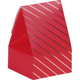 Ballotin papier rouge/dorure à chaud or