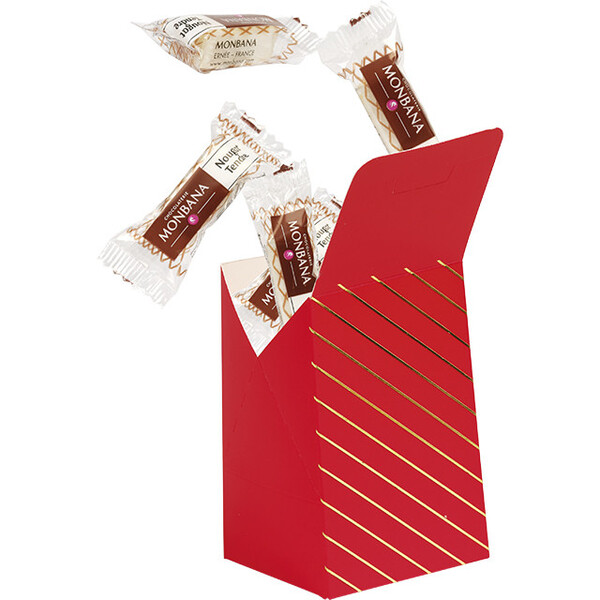 Box paper white gold hot foil stamping