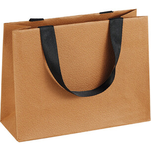 Bag paper HAVANA texture havana handles ribbon black eyelet