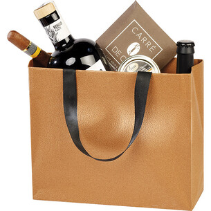 Bag paper HAVANA texture havana handles ribbon black 2