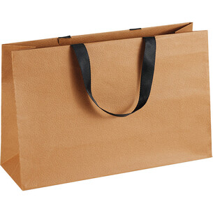 Bag paper HAVANA texture havana handles ribbon black