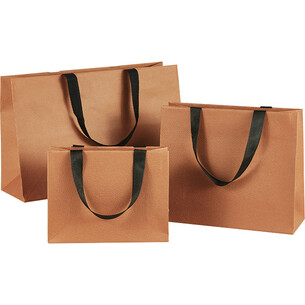 Bag paper HAVANA texture havana handles ribbon black 2