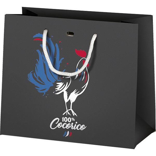 Saco papel 100% COCORICO alças cordão branco ilhó