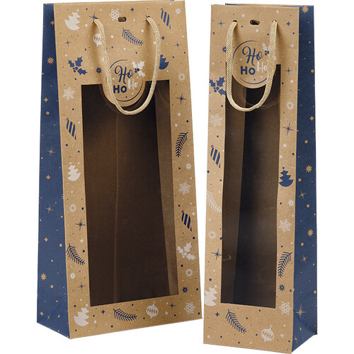 Bolsa papel 2 botellas INVIERNO FESTIVO...