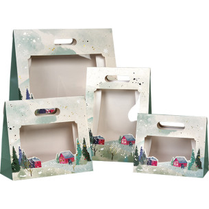 Bag paper foldover SNOWY COUNTRY/gold hot foil stamping... 2
