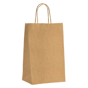 Bag paper kraft brown 100g side twisted handle - 100...