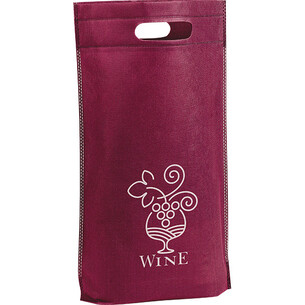 Bag non-woven polypropylene 2 bottles burgundy 2
